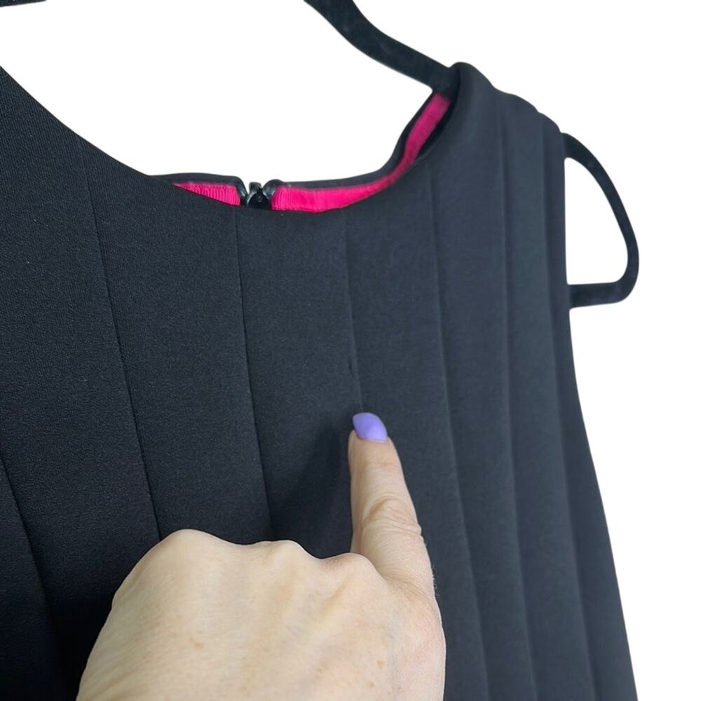 Vince Camuto pleated Black Sleeveless Dress size 8 - Picture 9 of 9